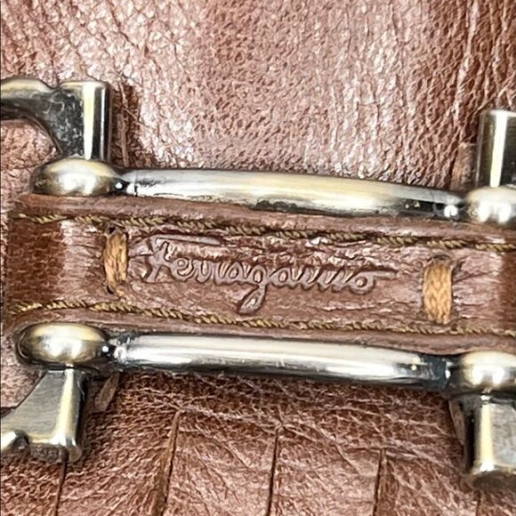 Salvatore Ferragamo Brown Loafers Size 9.5 Neutral Minimalist Business Casual - Picture 4 of 13